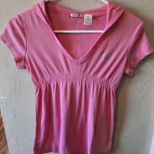 Y2K girls size small Pink Shirt.